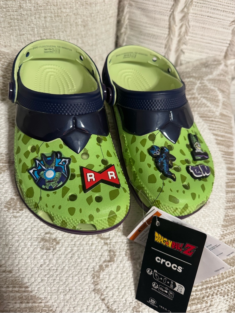 CROCS Kids' Green and Navy Dragon Ball Z Clog Sandals